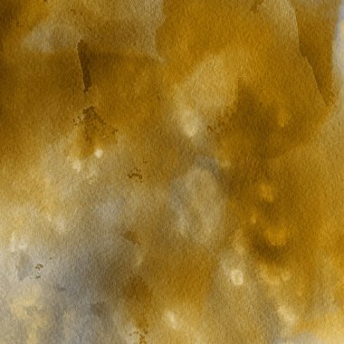 sulu boya boyama doku ile koyu sarı arka plan