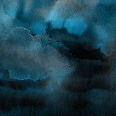 sulu boya boyama doku ile mavi arka plan