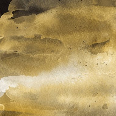 sulu boya boyama doku ile koyu sarı arka plan