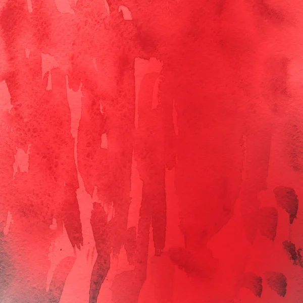 红色水彩画纹理 抽象背景 — 图库照片
