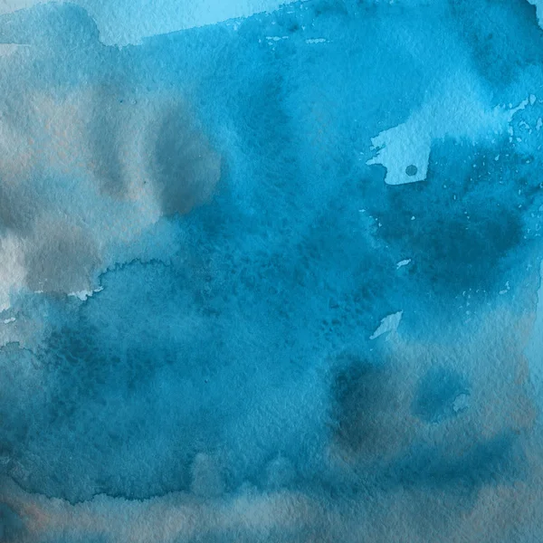 Fond Abstrait Bleu Avec Texture Peinture Aquarelle — Photo