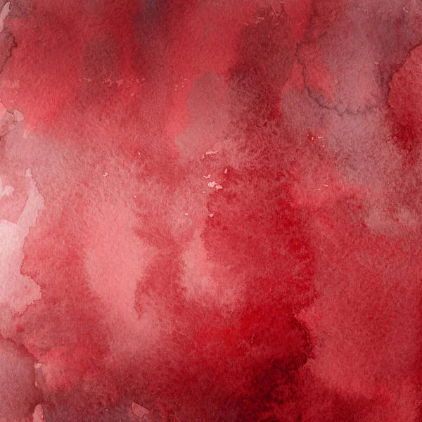 Piros Akvarell Festék Textúra Absztrakt Háttér — Stock Fotó
