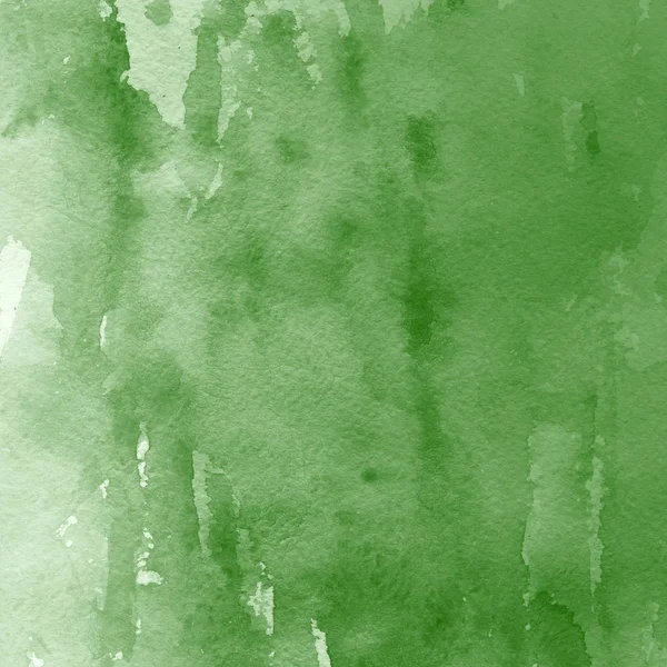 Sfondo Astratto Verde Con Texture Vernice Acquerello — Foto Stock