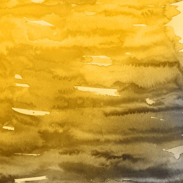 Fondo Abstracto Amarillo Oscuro Con Textura Pintura Acuarela — Foto de Stock