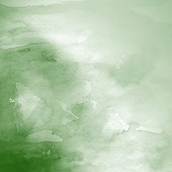 Zielone Abstrakcyjne Tło Teksturą Farby Akwarelowej — Zdjęcie stockowe