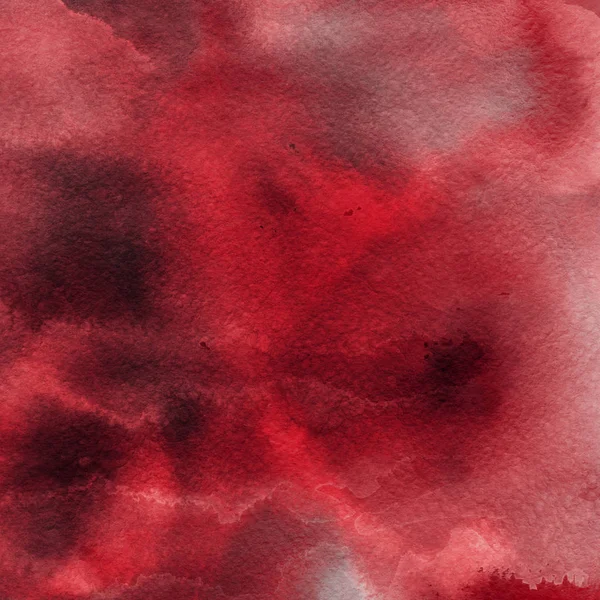Červená Barva Akvarel Textura Abstraktní Pozadí — Stock fotografie