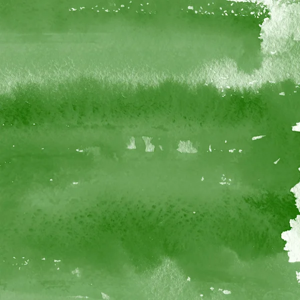 Sfondo Astratto Verde Con Texture Vernice Acquerello — Foto Stock