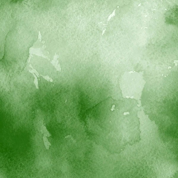 Fundo Abstrato Verde Com Textura Tinta Aquarela — Fotografia de Stock