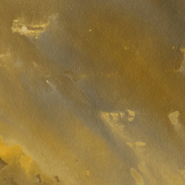 深黄色抽象背景与水彩画纹理 — 图库照片