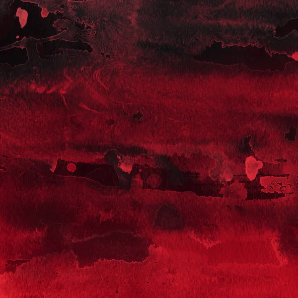 Textura Tinta Aquarela Vermelha Fundo Abstrato — Fotografia de Stock