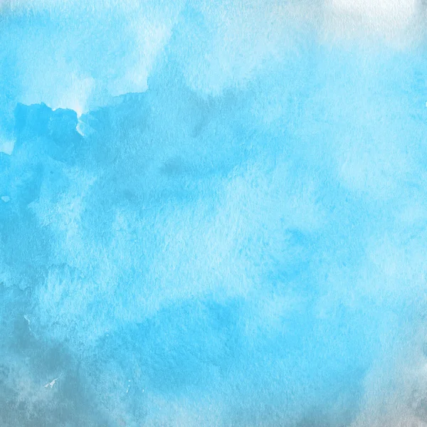 Blå Abstrakt Bakgrund Med Vattenfärg Måla Konsistens — Stockfoto