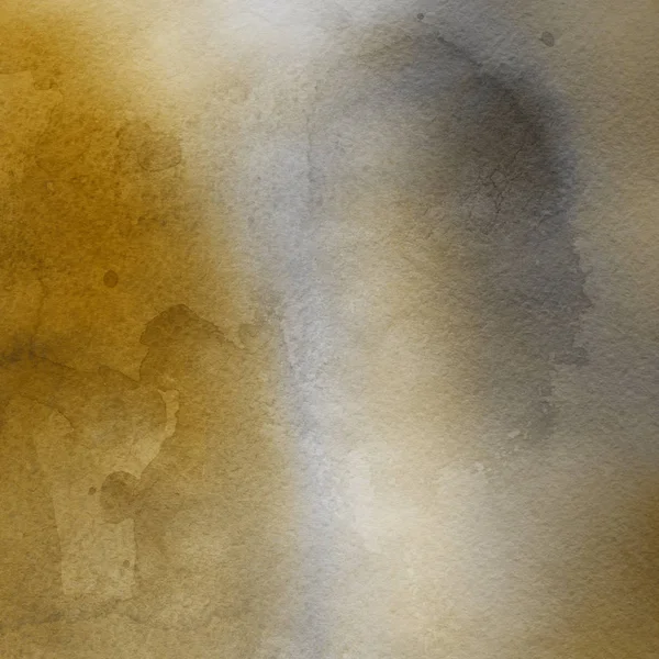 Žluté Pozadí Abstraktní Akvarel Malování Texturou — Stock fotografie