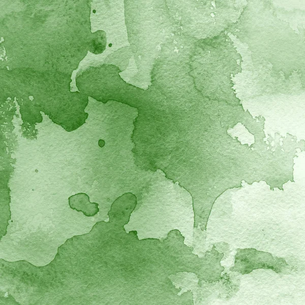 Groene Abstracte Achtergrond Met Aquarelverf Textuur — Stockfoto