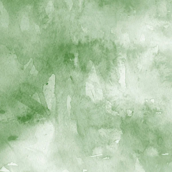 Fondo Abstracto Verde Con Textura Pintura Acuarela — Foto de Stock