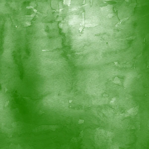 Sfondo Astratto Verde Con Texture Vernice Acquerello — Foto Stock