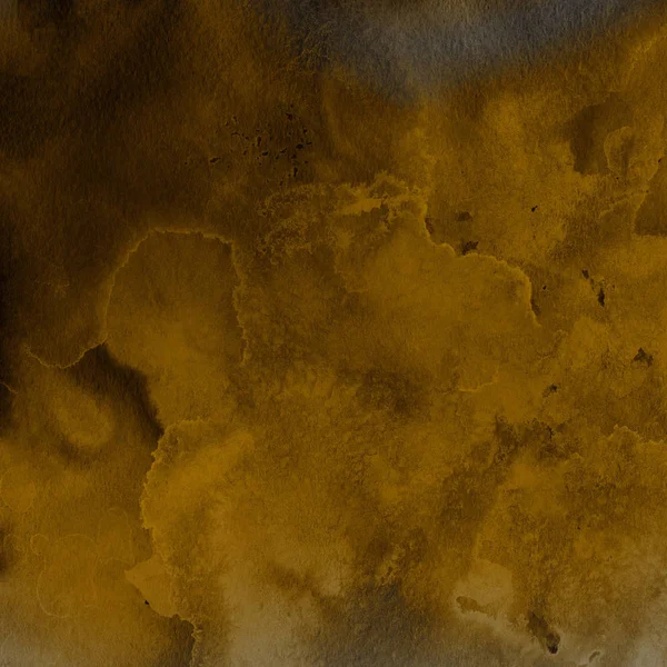 Donker Gele Abstracte Achtergrond Met Aquarel Verf Textuur — Stockfoto