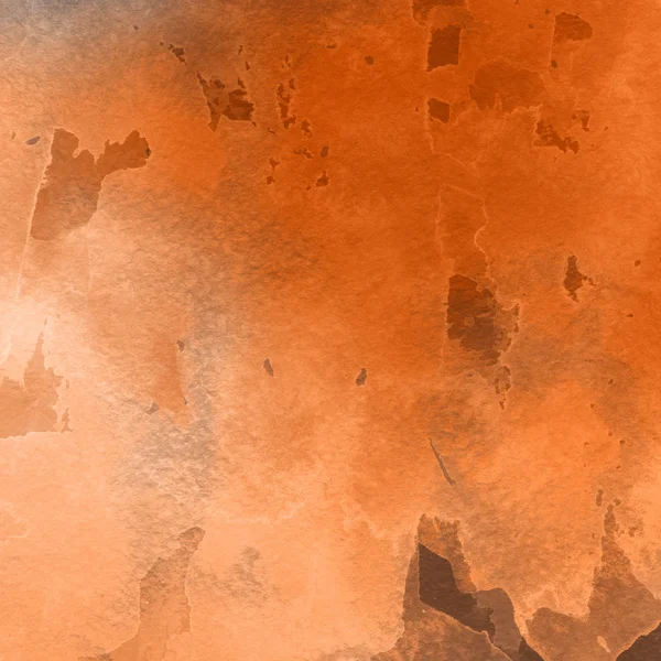 Orange Aquarellfarbe Textur Abstrakter Hintergrund — Stockfoto