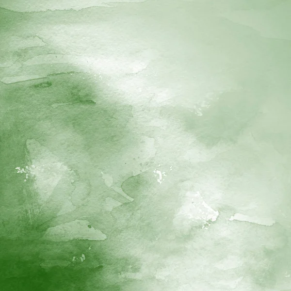 Fondo Abstracto Verde Con Textura Pintura Acuarela — Foto de Stock