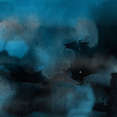 sulu boya boyama doku ile mavi arka plan