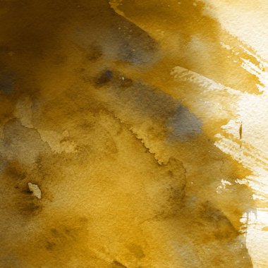 sulu boya boyama doku ile koyu sarı arka plan