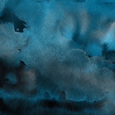 sulu boya boyama doku ile mavi arka plan