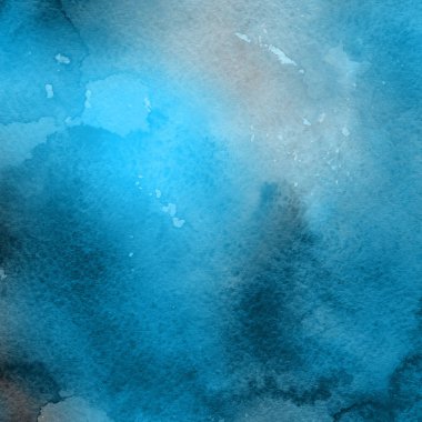 sulu boya boyama doku ile mavi arka plan