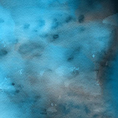 sulu boya boyama doku ile mavi arka plan