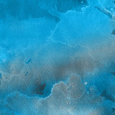 sulu boya boyama doku ile mavi arka plan