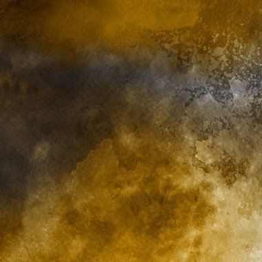 sulu boya boyama doku ile koyu sarı arka plan