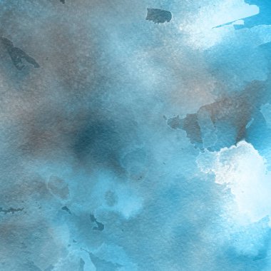 sulu boya boyama doku ile mavi arka plan