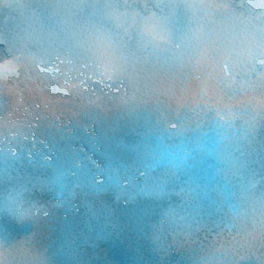 sulu boya boyama doku ile mavi arka plan