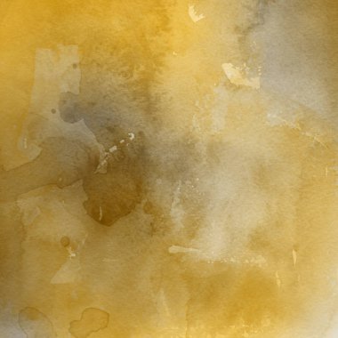 sulu boya boyama doku ile koyu sarı arka plan