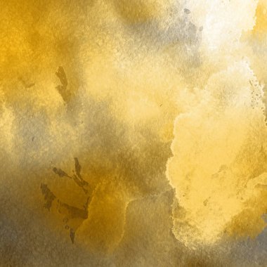 sulu boya boyama doku ile koyu sarı arka plan