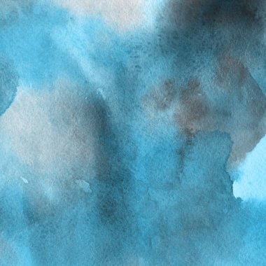 sulu boya boyama doku ile mavi arka plan