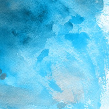 sulu boya boyama doku ile mavi arka plan