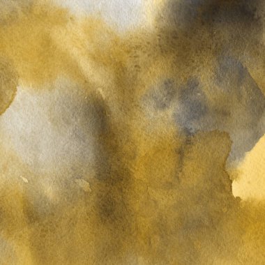 sulu boya boyama doku ile koyu sarı arka plan