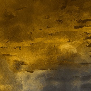 sulu boya boyama doku ile koyu sarı arka plan