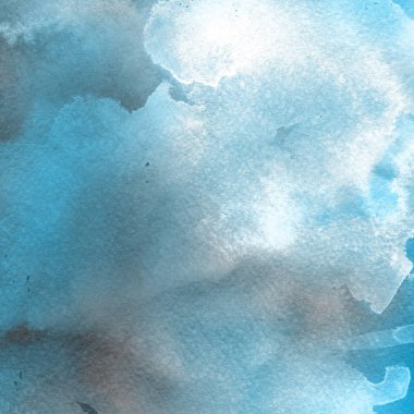 sulu boya boyama doku ile mavi arka plan