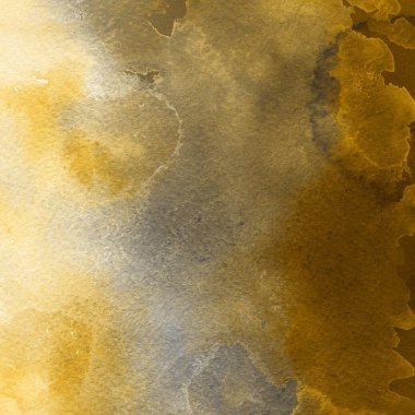 sulu boya boyama doku ile koyu sarı arka plan