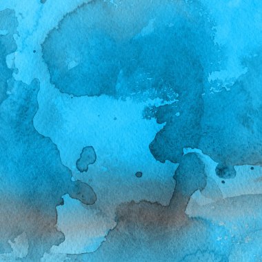 sulu boya boyama doku ile mavi arka plan