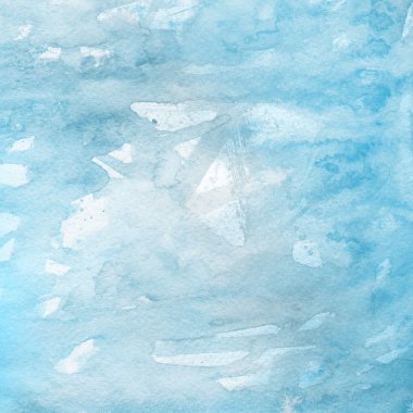 sulu boya boyama doku ile mavi arka plan