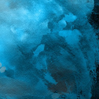 sulu boya boyama doku ile mavi arka plan