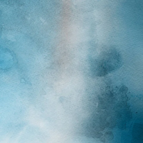 水彩絵の具の質感を持つ青の抽象的な背景 — ストック写真