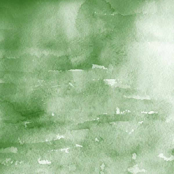 Fundo Abstrato Verde Com Textura Tinta Aquarela — Fotografia de Stock