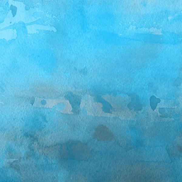 Blå Abstrakt Bakgrund Med Vattenfärg Måla Konsistens — Stockfoto