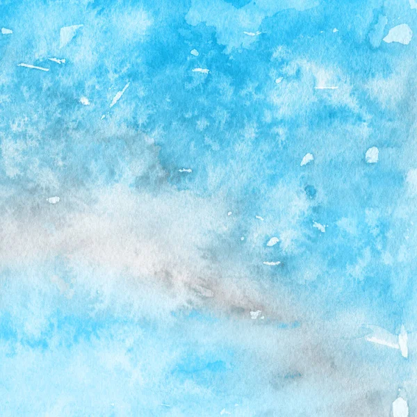 sulu boya boyama doku ile mavi arka plan