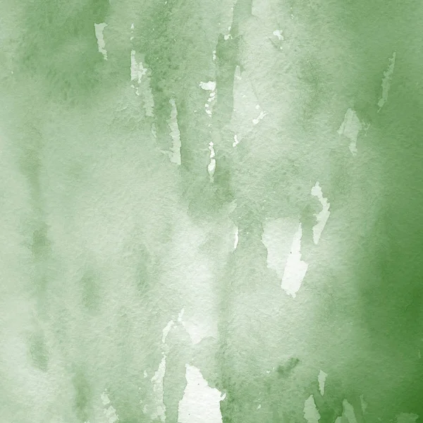 Fondo Abstracto Verde Con Textura Pintura Acuarela — Foto de Stock