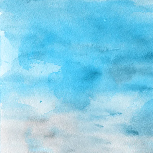 Fond Abstrait Bleu Avec Texture Peinture Aquarelle — Photo
