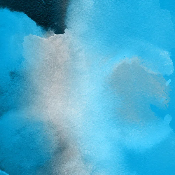 Fondo Abstracto Azul Con Textura Pintura Acuarela — Foto de Stock