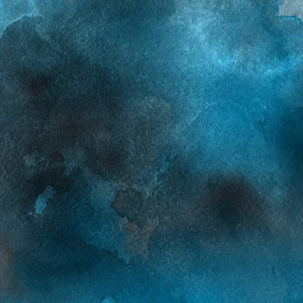 Fundo Abstrato Azul Com Textura Tinta Aquarela — Fotografia de Stock